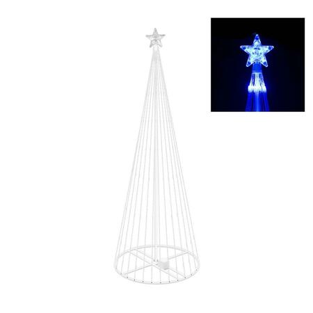 VICKERMAN 4 ft. x 24 in. Christmas Show Tree with 152 Blue LED Lights X146342